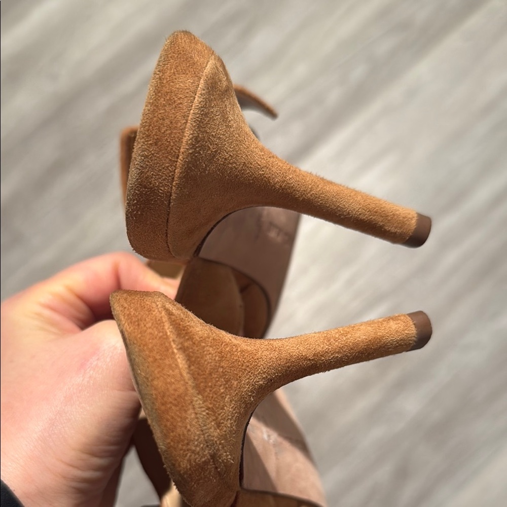 Veronica Beard leather and suede pointed toe strap heels - Picture 8 of 13